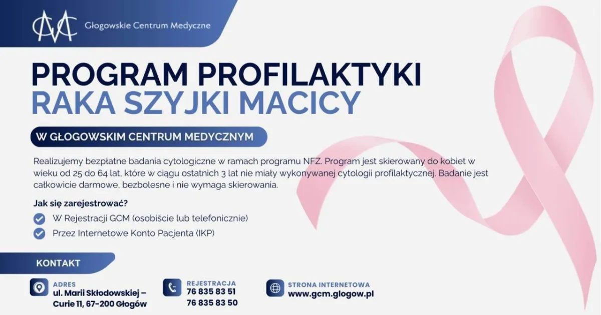 Bezpłatne badania w ramach Programu Profilaktyki Raka Szyjki Macicy