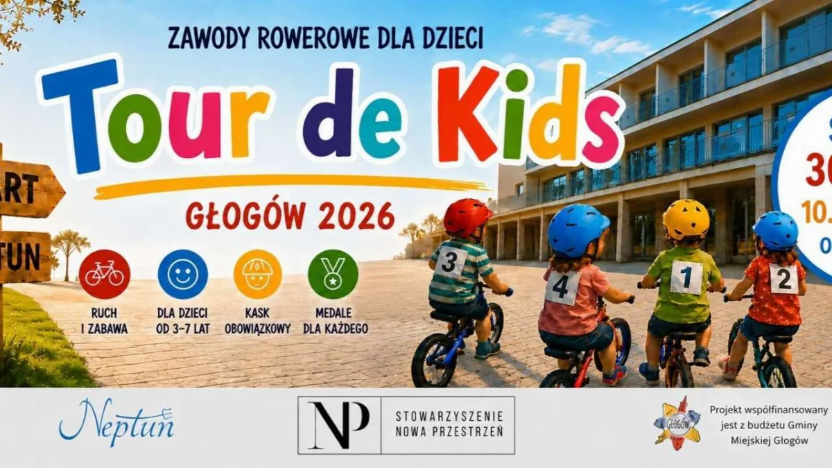 Tour de Kids Głogów – Rowerowa zabawa dla dzieci w Neptunie
