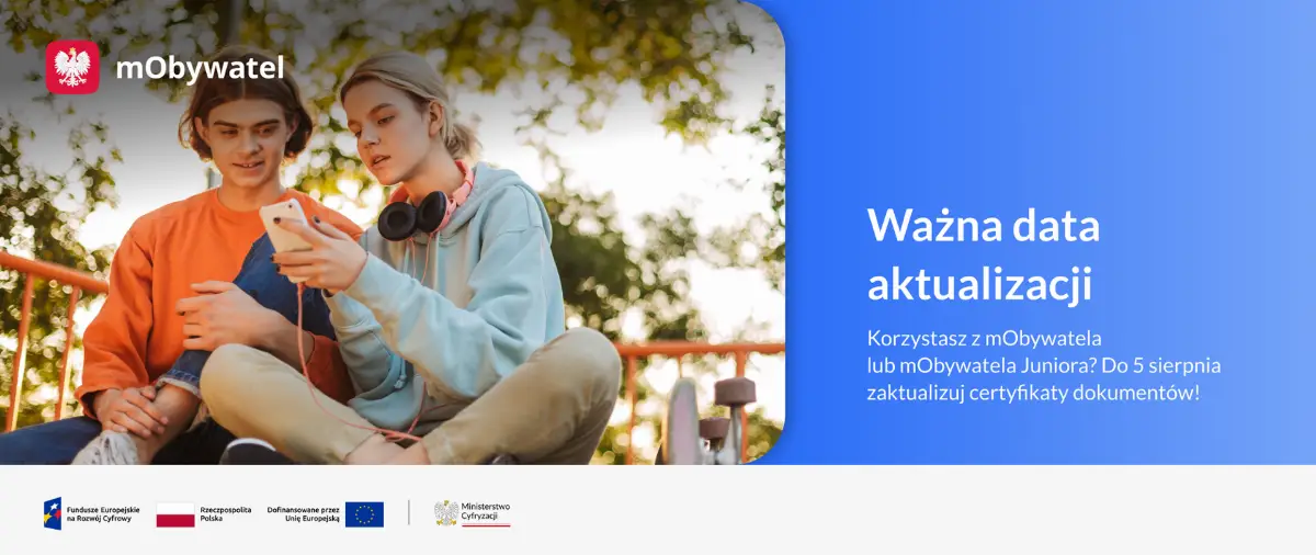 Aktualizacja certyfikatów w mObywatelu do 5 sierpnia